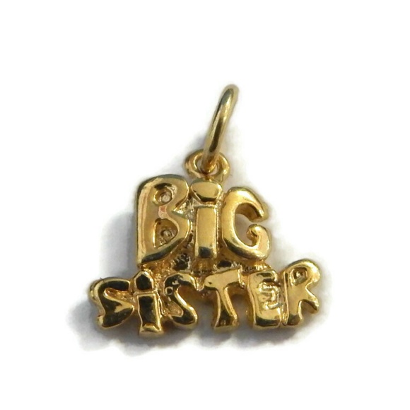 Big Sister Charm Pendant 14k Yellow Gold!!